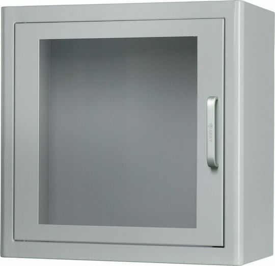 Arky Wall-Mounted Metal Defibrillator Storage Cabinet With Alarm White