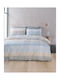 Rythmos Colette Σετ Σεντόνια King Size 260x280εκ. Γκρι Γαλαζιο (4τμχ)