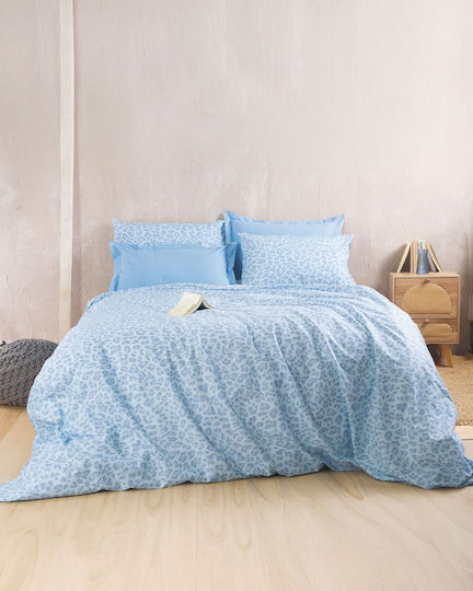 Rythmos Nala Σετ Σεντόνια Υπέρδιπλα 230x260εκ. Μπλε (4τμχ)