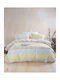 Rythmos Sheet Sets King Size 260x280cm. Colette Yellow, Light Blue 4pcs