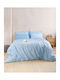 Rythmos Nala Bettlaken mit 2 Kopfkissenbezügen Super-Doppel mit Gummibettlaken 160x260+25cm Blaue (4Stücke)