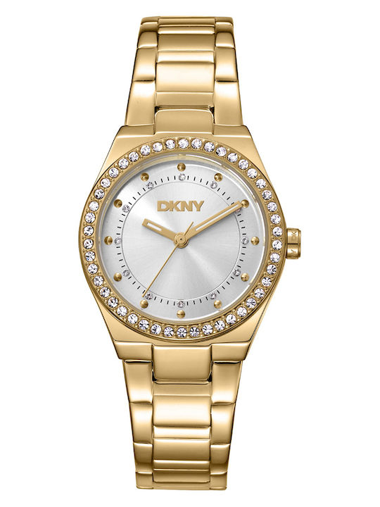 DKNY Womens Watch 30mm Battery With Gold Steel Bracelet