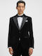 Men's Winter Suit Jacket Slim Fit Black