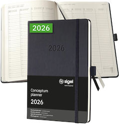 Agenda Semainier Miquelrius 2026 A5+ - Couverture Souple, Spirale, Papier 80g/m², Planning Vertical, Rouge