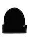 Beanie Unisex Σκούφος με Rib Πλέξη σε Μαύρο χρώμα