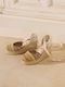 Geflochtene Damen Espadrilles in Mehrfarbig Farbe