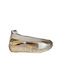Women's Leather Espadrilles Gold
