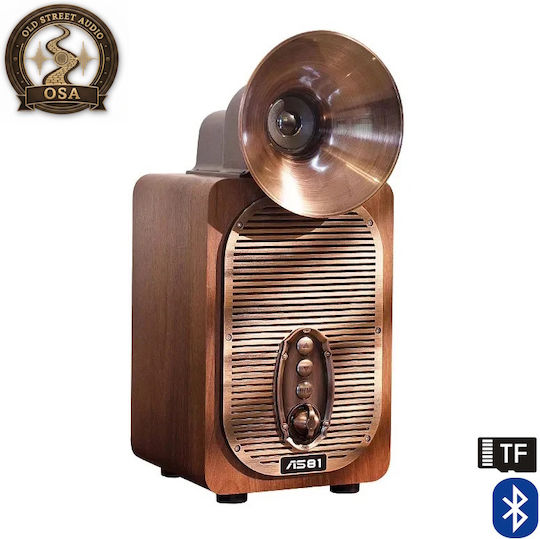 Old Street Audio Ηχείο Bluetooth 30W με Ραδιόφωνο και Διάρκεια Μπαταρίας έως 4 ώρες Καφέ