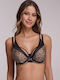 Bra without Padding Underwire Black