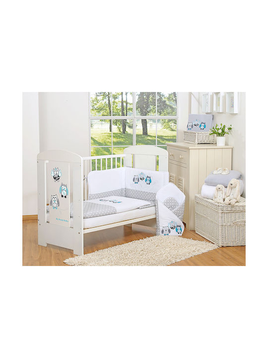 My Sweet Baby Σετ Παιδική Παπλωματοθήκη Μονή Gray, Turquoise