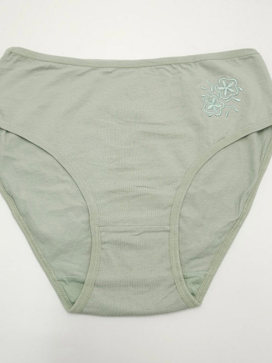 Hana Hana Damen-Slips Baumwoll Slip Mint