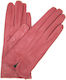 Sermoneta Gloves Γάντια Εργασίας Ροζ Δερμάτινα