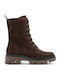 Leder Stiefeletten Damen Braun