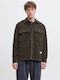 Μακρυμάνικo Βαμβακερό Overshirt Black Olive