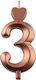 Bronze Number 3 Candles 10 Pcs Lumea
