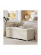Songmics Stoff-Tabouret Mit Stauraum Beige 110x38x40cm