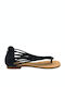 Women's Flat Sandals in Black Color