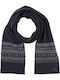 Men's Wool Scarf Navy Blue