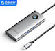 Orico USB-C Докинг станция с HDMI 4K PD Ethernet Сив (PW11-8PC-GY-EP)