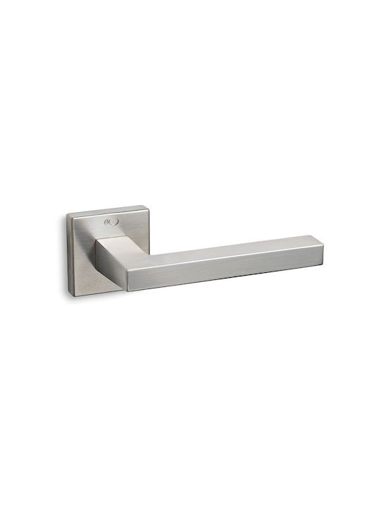 Convex 865 Matte Nickel Bathroom Lever Rosette Pair