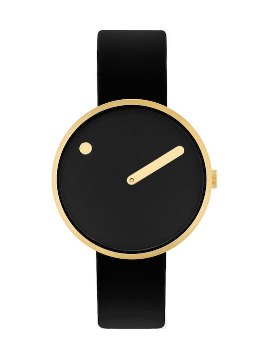 Picto Herrenuhr 34mm Batterie in Schwarz Farbe