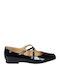 Damen Ballerinas Mit Riemen Schwarze