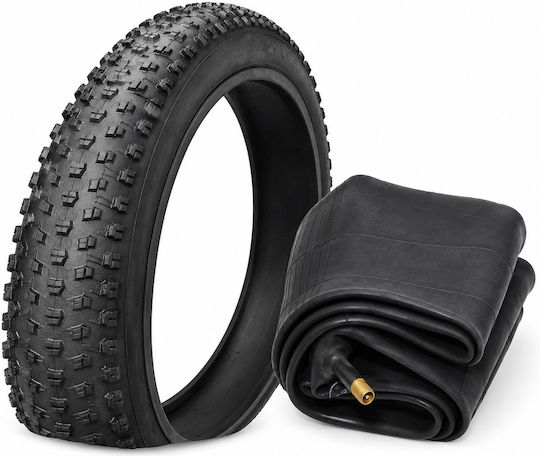 Exce Σετ Ελαστικο Σαμπρελα E-bike/fat-bike 24x4.00 Μαυρο