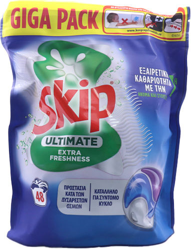 Skip Trio Laundry Detergent with Fragrance Spring Fresh (48 Capsules)