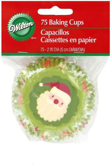 Wilton Σετ Χριστουγεννιάτικες Χάρτινη Βάση Cupcake Άγιοι Βασίληδες 75τμχ