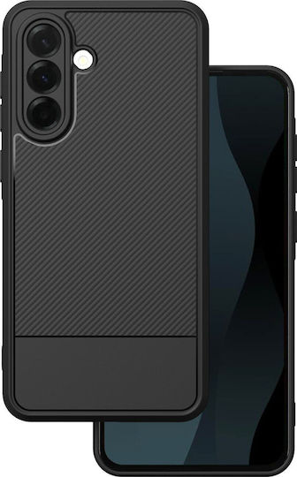 TelForceOne Simple Carbon Umschlag Rückseite Silikon 1.5mm Schwarz (Galaxy A36)