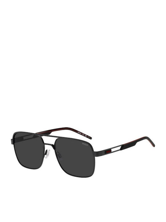 Boss Men's Sunglasses with Black Metal Frame and Black Lens HG 1384/S 003/IR