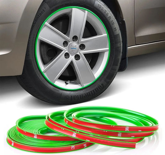 Protective Decorative Rim Rings Adhesive Made Flexible Plastic Green