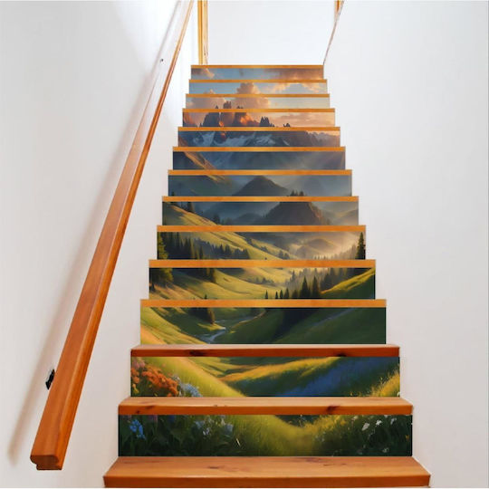 Decorative Sticker Indoor Stairs High-resolution Self-adhesive Print Dimensions 200 X 124 Cm Code Avx-stairs-07