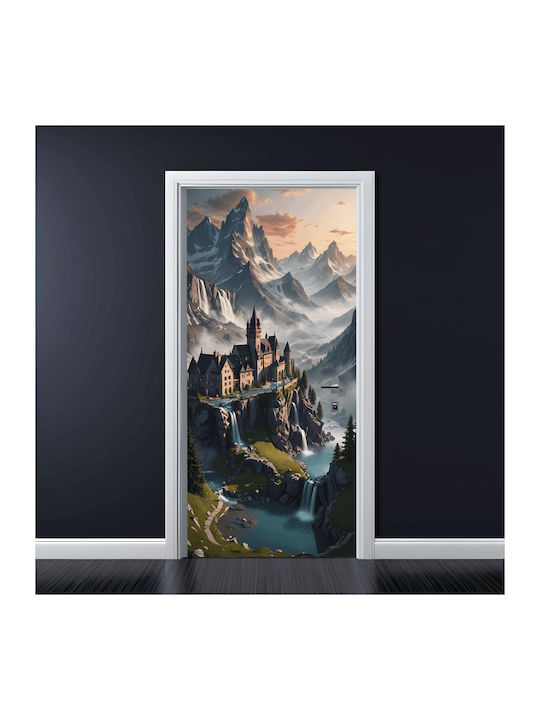 Folie Colorată Imprimată pentru Decorarea Ușii Dimensiune 200 X 90cm Model Avx-dr16