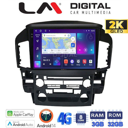 LM Digital Auto-Audiosystem für Lexus RX300 2000 > 2004 (Bluetooth/USB/WiFi/GPS/Apple-Carplay/Android-Auto)