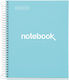 Miquelrius Emotions Notebook Spiral 120 Sheets with Blank Pages Light Blue