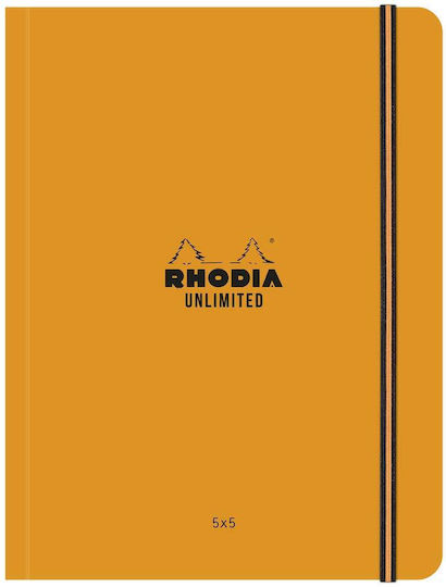 Rhodia Σημειωματάριο 60 Φύλλων Καρέ Πορτοκαλί