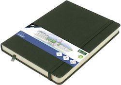 Kangaro Art Skizzenbuch Waldgrünes Pu Hardcover 80 Blätter 140 Gramm Cremfarbene Papier Elastischer Band Band