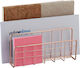 Relaxdays Document Holder Desk 3 Compartments Metal Standing Storage Compartments Hxwxd Rose Gold