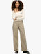 Rise Women's High-waisted Chino Trousers Baggy Line Gray
