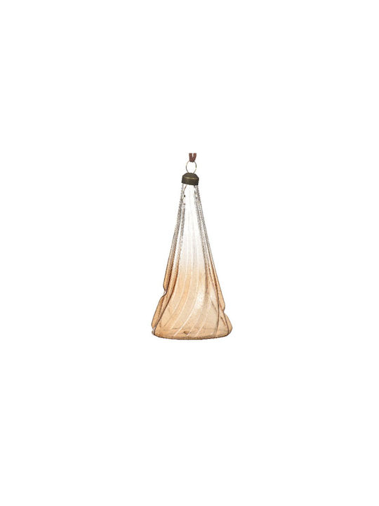 Hanging Hanging Ornament Tree Glass Brown 7x14.4cm