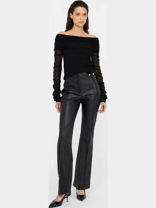 Women's Fabric Trousers Black