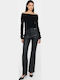 Women's Fabric Trousers Black