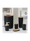 Alista Home Alista Home Bathroom Accessory Set Plastic Black 6 Pieces