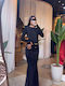 Maxi Dress for Wedding - Christening Drape Gold Features