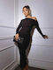 Maxi Dress for Wedding Christening Black