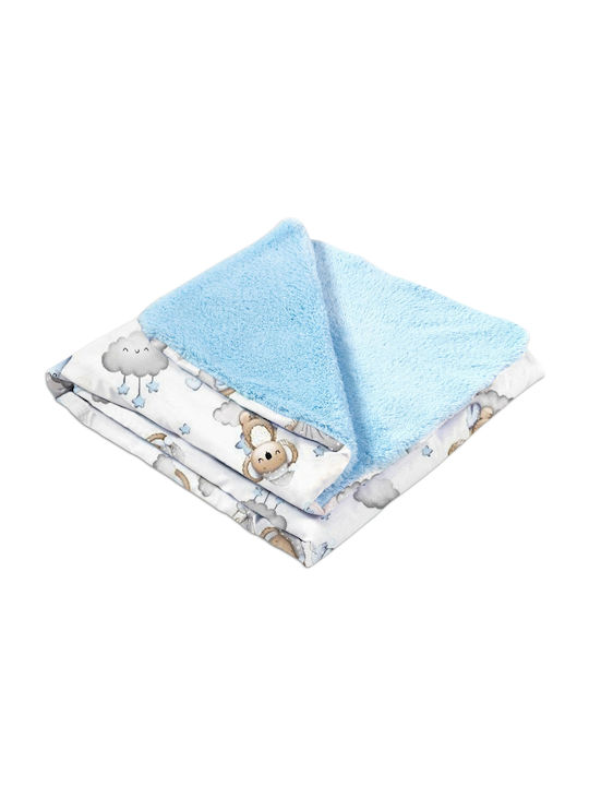 Kidizi Decke Wickeltücher für Kinderzimmer Baumwolle Blau 100x78cm