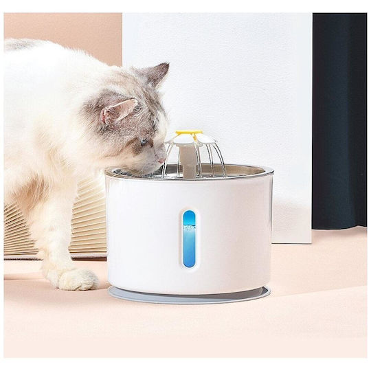 Alista Home Automat Plastic Adăpătoare / Fântână pentru Câine & Pisică 2.4lt 21.7cm în Culoare Alb