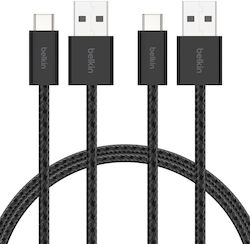 Belkin 2-pack Geflochten USB 2.0 Kabel USB-C mä...