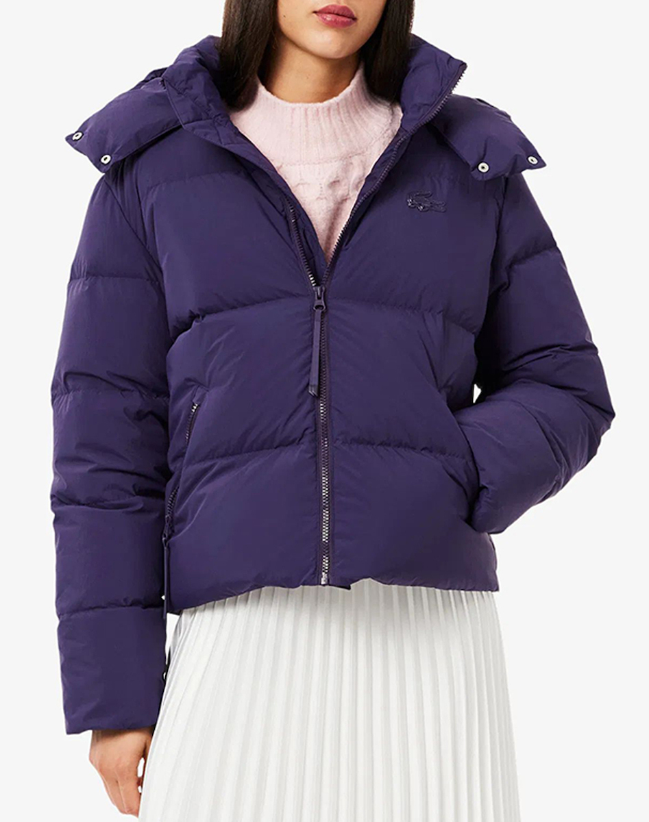 Lacoste Purple Puffy Jacket Lacoste Taffeta Collapsible Puffer